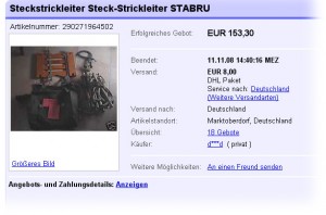 Stabru-Aution bei eBay